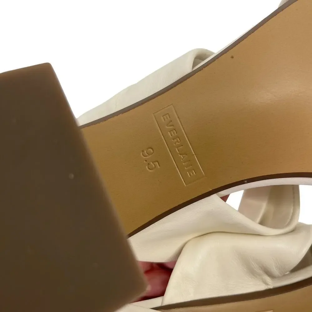 Everlane The Day Twist Heel in White Size 9.5 Summer